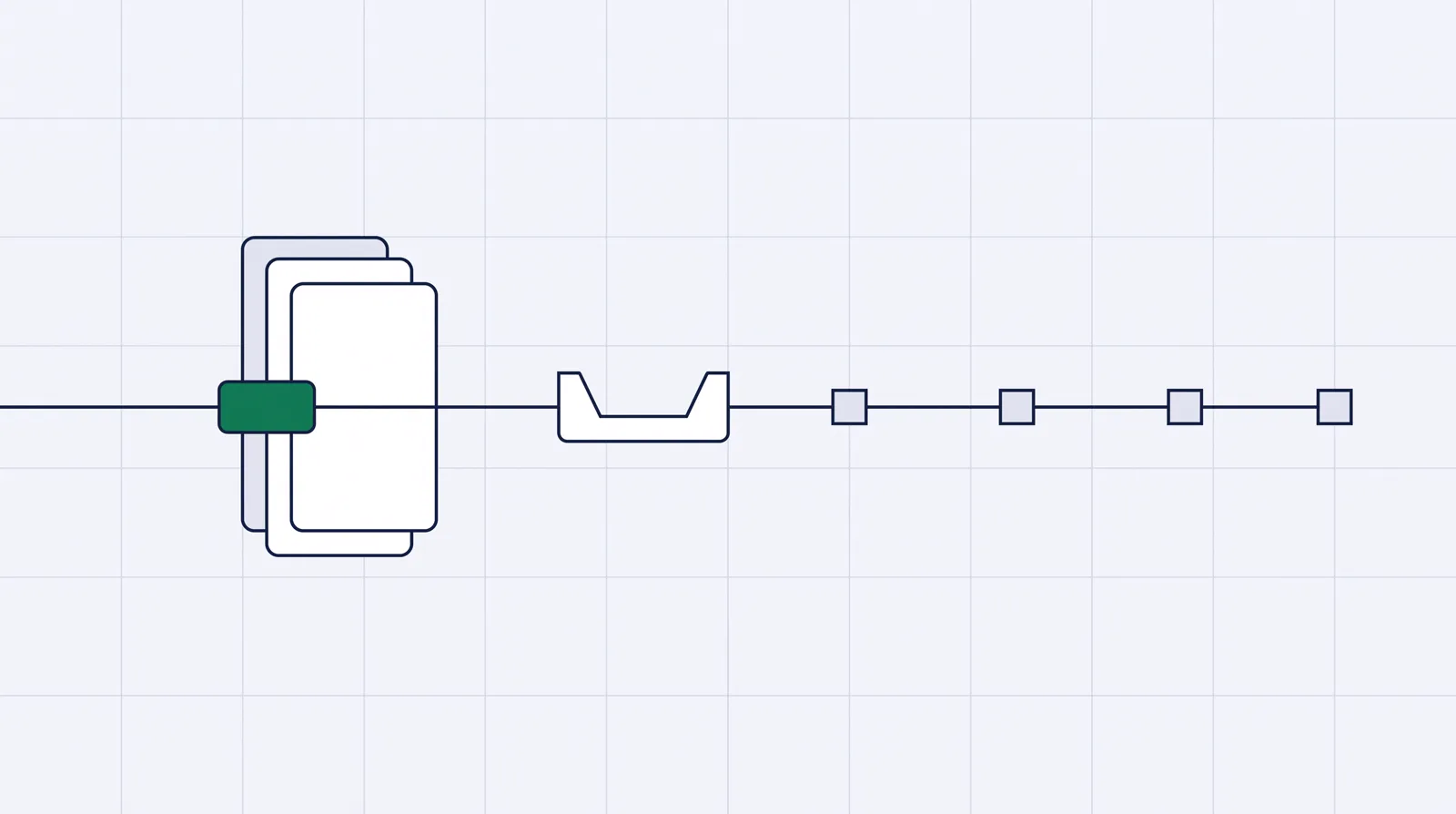 A single campaign link flows through page variants into a checkout and one continuous customer record.