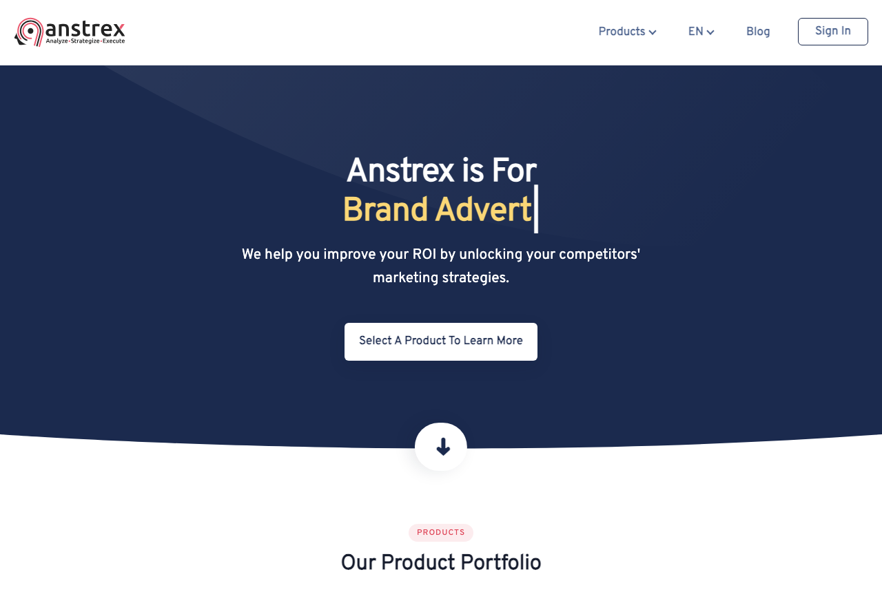 The Anstrex home page, captured from the vendor's own site
